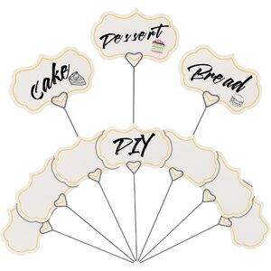 Cheese Labels Markers for Charcuterie Board Cupcake Toppers Appetizer Signs, Buf